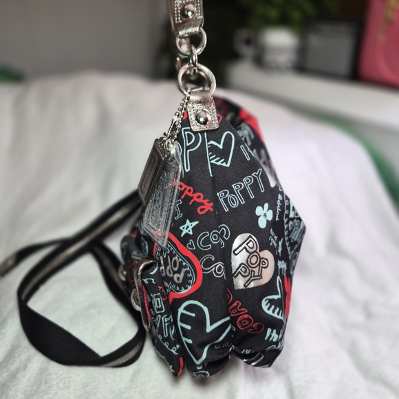 ✨ Rare Collector’s Coach Poppy Graffiti Hobo ✨ - Picture 4 of 17